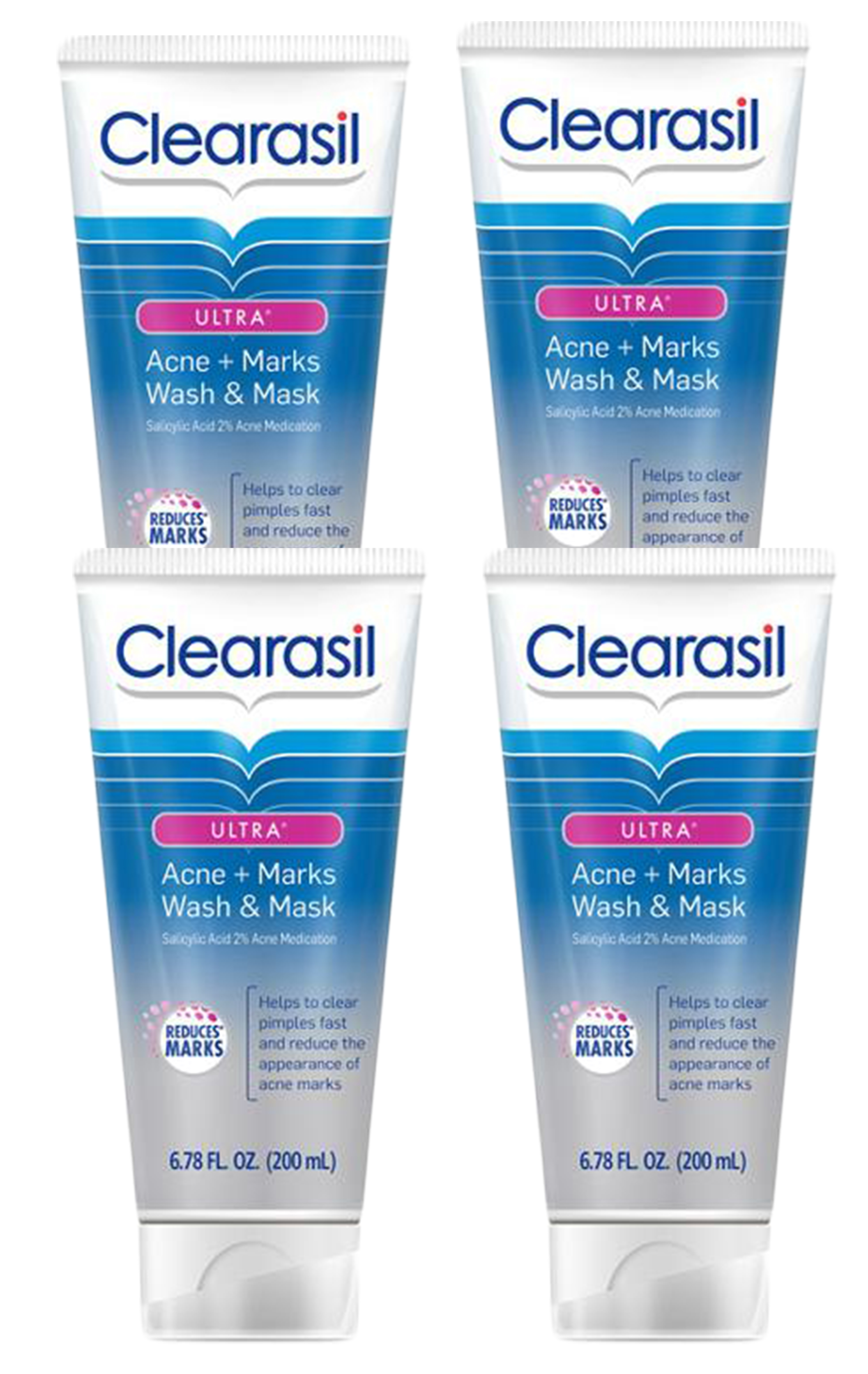 4 Clearasil Ultra Acne + Marks Face Cleanser Wash & Mask Clears Pimples 6.78 Oz eBay