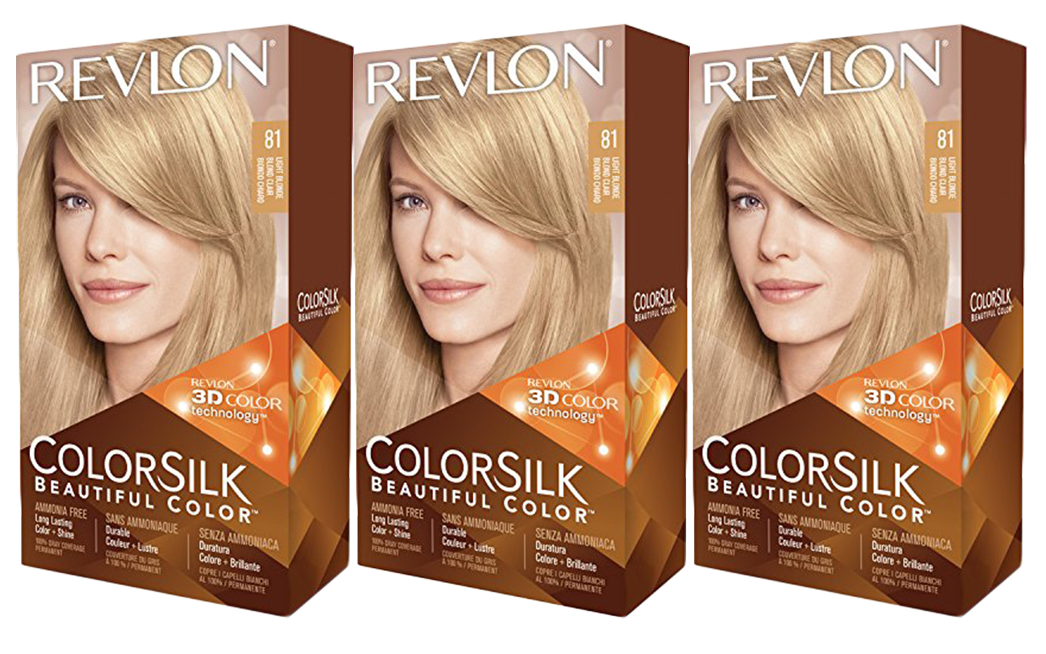 Revlon Colorsilk Beautiful Color, Permanent Hair Dye with Keratin, 100% Gray Coverage, Ammonia Free, 81 Light Blonde - wide 4
