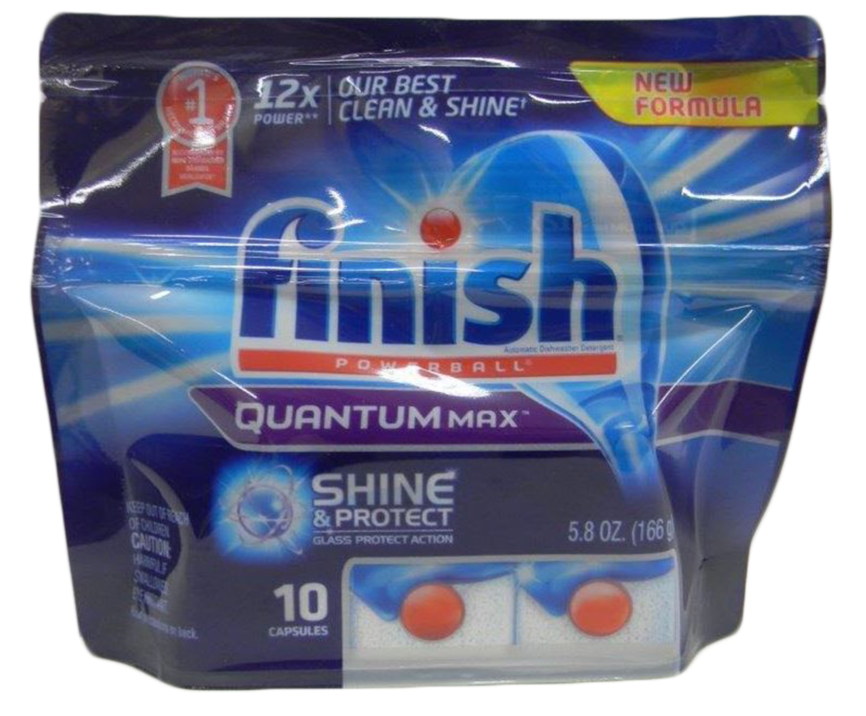 10 Ct Finish Quantum Max Powerball Capsules Automatic Dishwasher