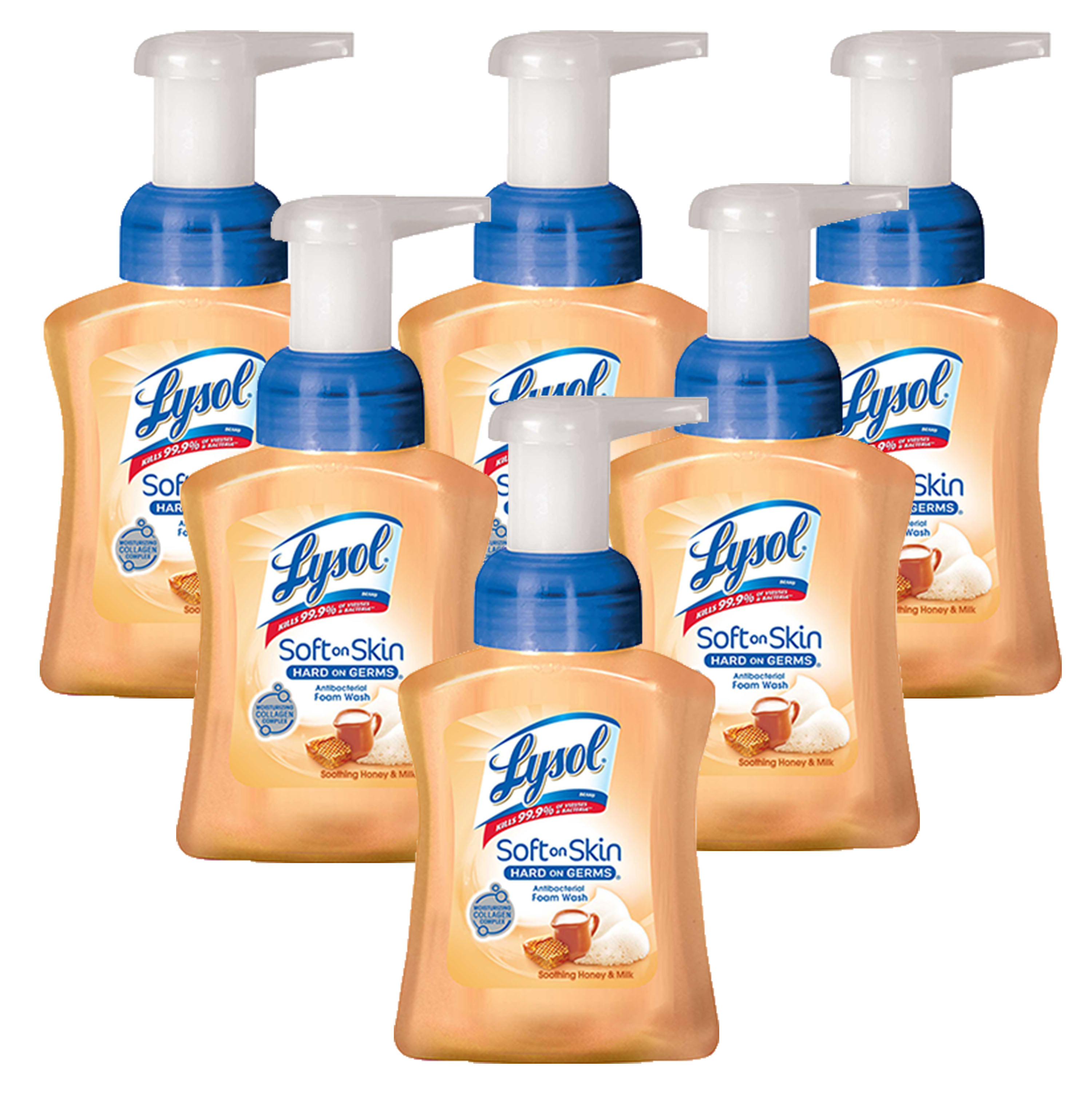 6-lysol-antibacterial-foam-hand-wash-refreshing-soothing-honey-milk
